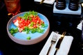 Bruschetta with strawberries