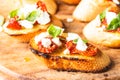 Bruschetta with sundried tomatoes