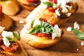 Bruschetta with sundried tomatoes