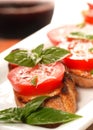 Bruschetta with tomato and basil