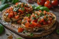 Bruschetta with tomato basil garlic