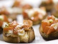 Bruschetta on white Royalty Free Stock Photo