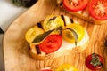 Bruschettes with tomato Royalty Free Stock Photo