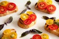 Bruschettes with tomato Royalty Free Stock Photo