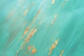 Brush abstract Strokes with gold spots potal. Mint green creative background for your design Royalty Free Stock Photo