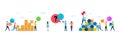 Brush, Approved and Recycling minimal line icons. For web application, printing. Vector