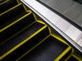 Brush bristles of Escalator for danger accident concept