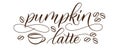 Brush calligraphy Pumpkin Latte