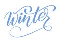 Brush calligraphy Winter