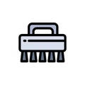 Brush, Cleaning, Set Flat Color Icon. Vector icon banner Template
