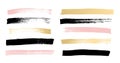 Brush colorful strokes collection isolated on white background