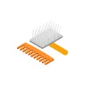 Brush and comb for animals icon