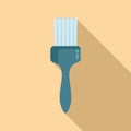 Brush cosmetology icon flat vector. Tutorial step beauty