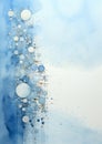 Brush design blue abstract watercolor background white Royalty Free Stock Photo