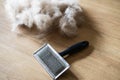 Brush for dog hair Royalty Free Stock Photo