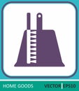 Brush and dustpan, dustpan and broom. Vector Icon. Simple vector illustration for graphic and web design