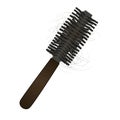 Brush Hair loss. Vector illustration Royalty Free Stock Photo