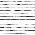 Brush hand drawn doodle stripes seamless pattern