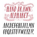 Brush hand drawn font