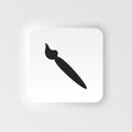 Brush icon - Vector. Simple element illustration from UI concept. Brush icon neumorphic style vector icon