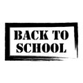 Calligraphy inscriptions back to school. Brush inscription in English back to school. Back to school lettering by chalk