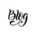 brush lettering blog Royalty Free Stock Photo