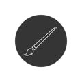 Brush line icon in flat style. Art symbol for your web site design, logo, app, UI Royalty Free Stock Photo