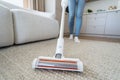 Brush on modern and cordless vacuum cleaner