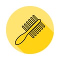 brush outline icon in long shadow style Royalty Free Stock Photo