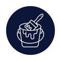 brush, paint brush, bucket, paint bucket, color bucket, bucket and brush icon Royalty Free Stock Photo