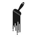 Brush and paint. Flat-style icon for a website or app, logo, or logo Royalty Free Stock Photo