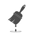 Brush and paint. Flat-style icon for a website or app, logo, or logo. Stock image Royalty Free Stock Photo