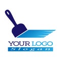 Brush and paint. Flat-style icon for a website or app, logo, or logo Royalty Free Stock Photo