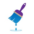 Brush and paint. Flat-style icon for a website or app, logo, or logo Royalty Free Stock Photo