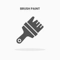 Brush Paint glyph icon.