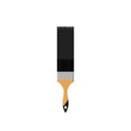 Brush paint tool black isolated on white background in flat style.