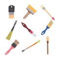 brush paint tool set cartoon vector illustration Royalty Free Stock Photo