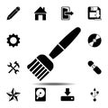 brush, paintbrush, tassel, raceme, cluster, pencil icon. Simple glyph vector element of web, minimalistic icons set for UI and UX