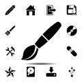 brush, paintbrush, tassel, raceme, cluster, pencil icon. Simple glyph vector element of web, minimalistic icons set for UI and UX