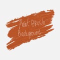 Brush painted abstract background. Acrylic paint brush stroke design element for print Royalty Free Stock Photo