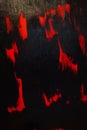 Brush painted black red wall background structure Royalty Free Stock Photo
