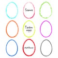 Brush painted bright Easter egg frames EPS 10 Royalty Free Stock Photo