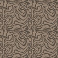 Brush painted freehand lines seamless pattern. Beige stripes grunge background. Vector illustration. Royalty Free Stock Photo
