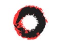 Brush painted red circle Royalty Free Stock Photo