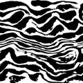 Brush painted zebra seamless pattern. Black and white stripes grunge background.