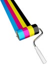 Brush painting CMYK Royalty Free Stock Photo