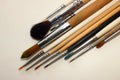 Brush for painting, group of objects on a light background