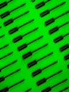 Brush rimmel pattern on green Royalty Free Stock Photo
