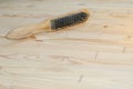 Brush with steel bristles Royalty Free Stock Photo