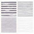 Brush Stripes Vector Seamless Pattern. Set Of Thin And Thick Lines.